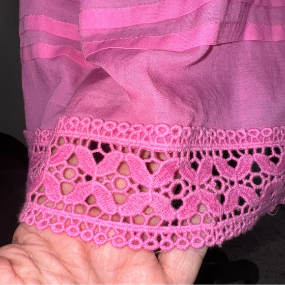 Free People Vibrant Pink Textured Dress Size Large Fully Lined Sleeveless - Picture 9 of 16